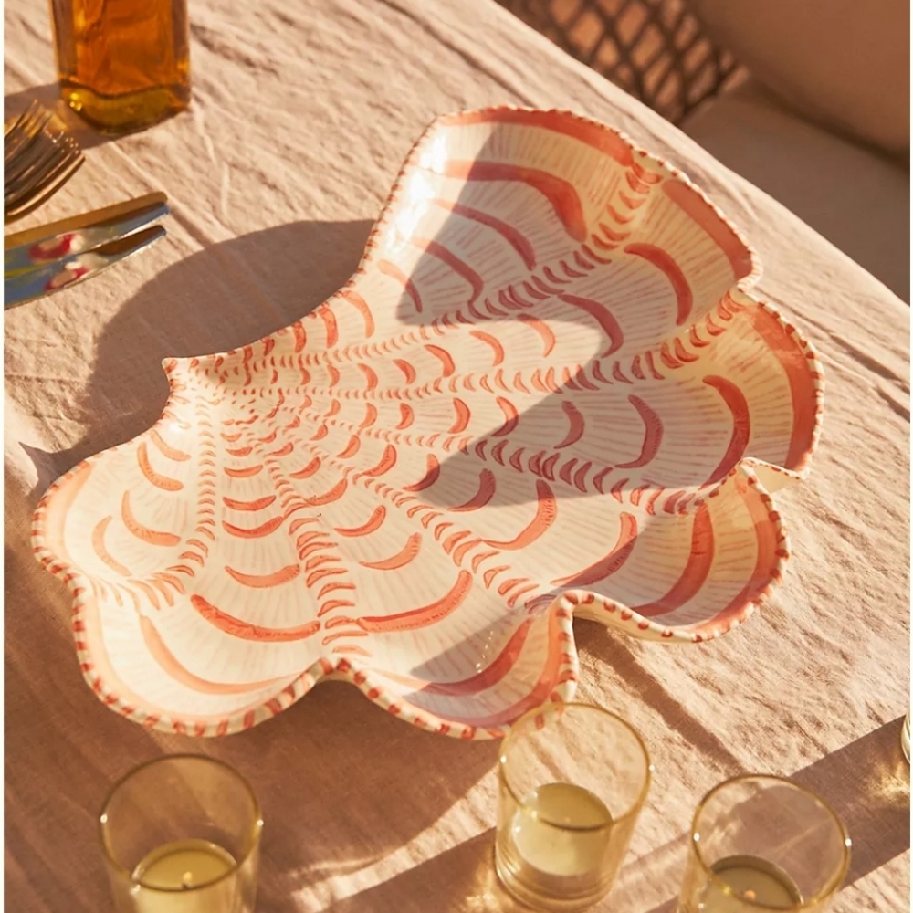 Anthropologie Lucie de Moyencourt Platter - peach - Picture 1 of 16